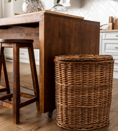 kitchen cabinet of reclaimed wood